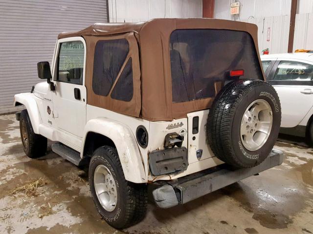 1J4FA59S22P731106 - 2002 JEEP WRANGLER / WHITE photo 3