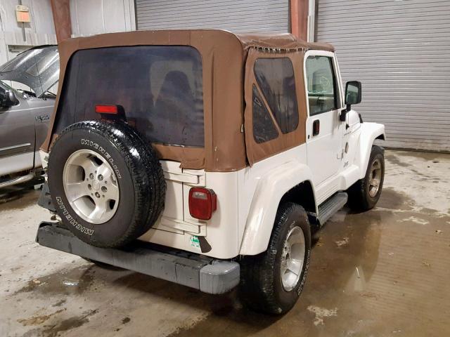 1J4FA59S22P731106 - 2002 JEEP WRANGLER / WHITE photo 4