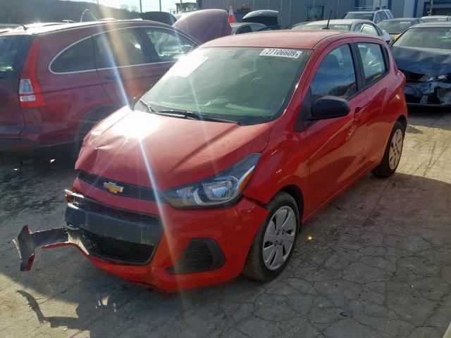 KL8CB6SA5HC782203 - 2017 CHEVROLET SPARK LS RED photo 2