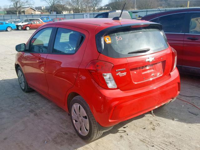 KL8CB6SA5HC782203 - 2017 CHEVROLET SPARK LS RED photo 3