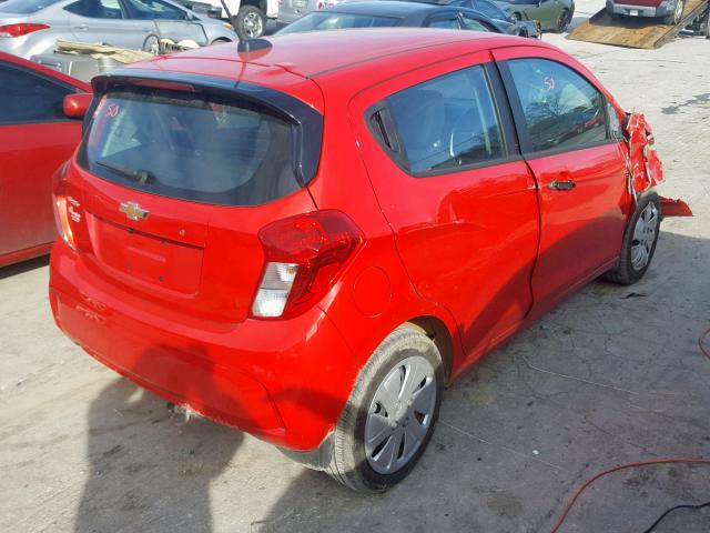 KL8CB6SA5HC782203 - 2017 CHEVROLET SPARK LS RED photo 4