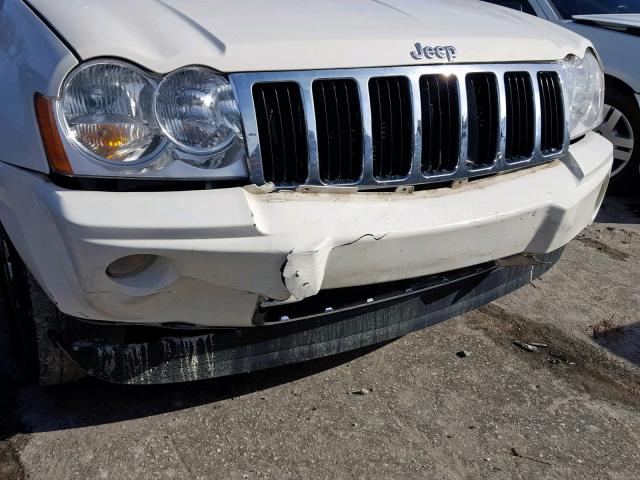 1J8HS58227C591336 - 2007 JEEP GRAND CHER WHITE photo 9