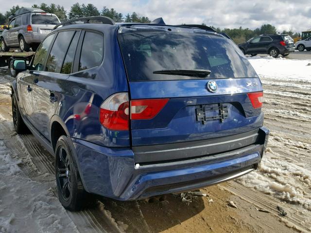 WBXPA934X6WD25572 - 2006 BMW X3 3.0I BLUE photo 3