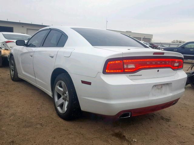 2C3CDXAT7CH262069 - 2012 DODGE CHARGER PO WHITE photo 3