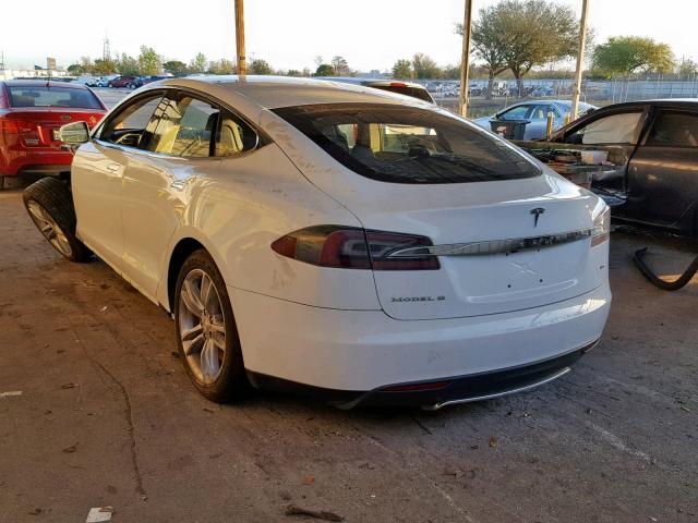 5YJSA1CN6DFP08652 - 2013 TESLA MODEL S WHITE photo 3