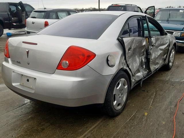 1G2ZF57B384255521 - 2008 PONTIAC G6 VALUE L SILVER photo 4