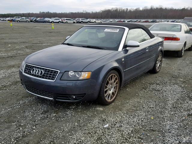 WUARL48H76K900653 - 2006 AUDI S4 QUATTRO BLUE photo 2