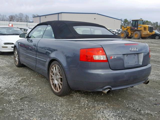 WUARL48H76K900653 - 2006 AUDI S4 QUATTRO BLUE photo 3