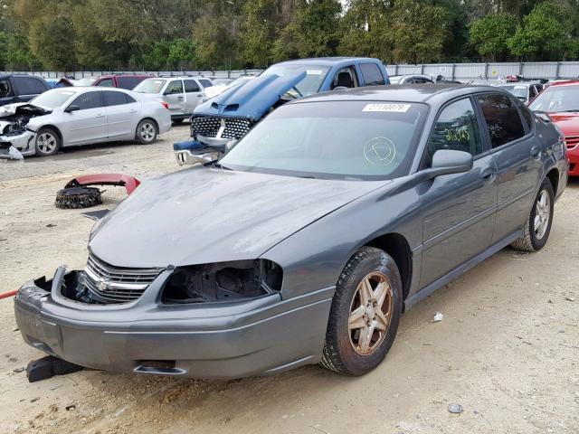 2G1WF52E259275969 - 2005 CHEVROLET IMPALA BLUE photo 2