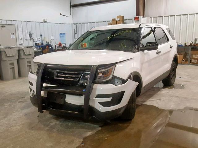 1FM5K8AR9HGD65402 - 2017 FORD EXPLORER P WHITE photo 2