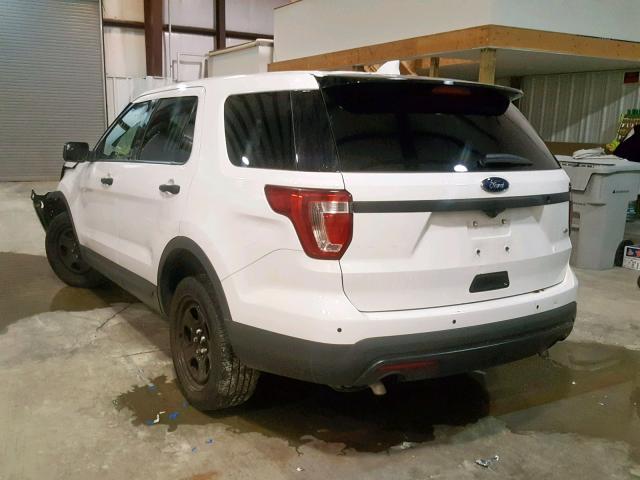 1FM5K8AR9HGD65402 - 2017 FORD EXPLORER P WHITE photo 3