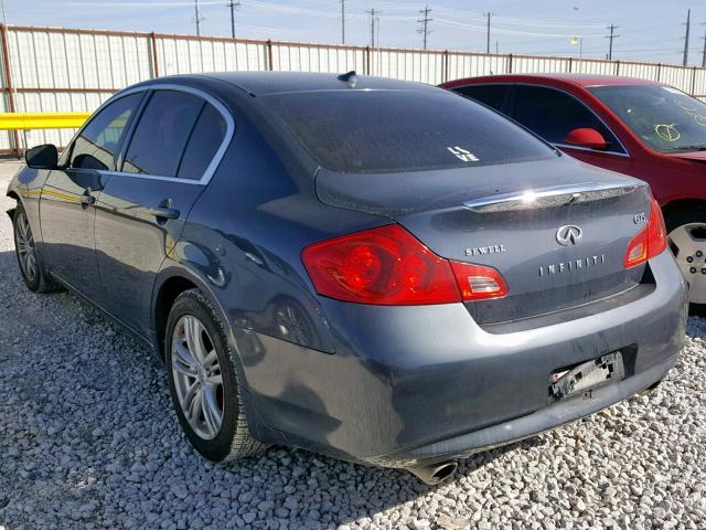 JN1DV6AP1CM811873 - 2012 INFINITI G25 BASE CHARCOAL photo 3