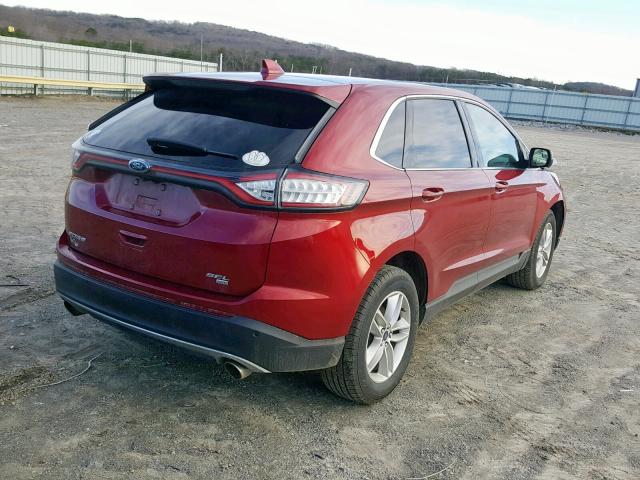 2FMPK4J85GBB73828 - 2016 FORD EDGE SEL RED photo 4