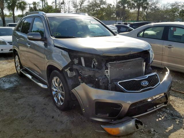 5XYKW4A25BG157373 - 2011 KIA SORENTO SX GRAY photo 1