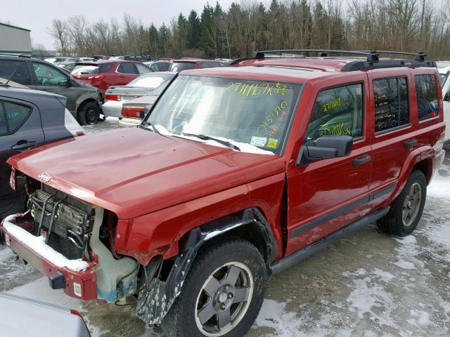1J8HG48K46C207325 - 2006 JEEP COMMANDER RED photo 2