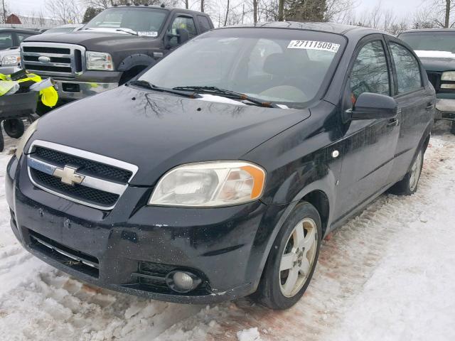 KL1TG56687B067520 - 2007 CHEVROLET AVEO LT BLACK photo 2