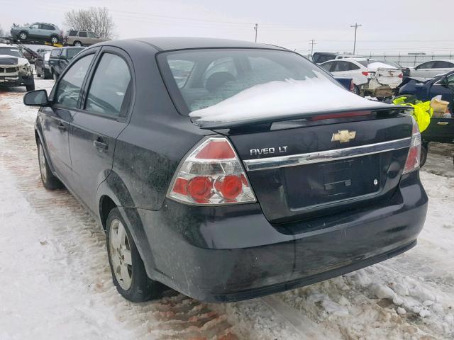 KL1TG56687B067520 - 2007 CHEVROLET AVEO LT BLACK photo 3