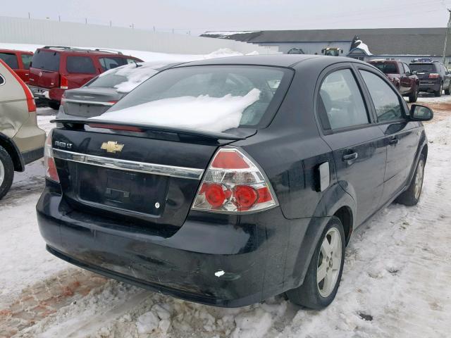 KL1TG56687B067520 - 2007 CHEVROLET AVEO LT BLACK photo 4