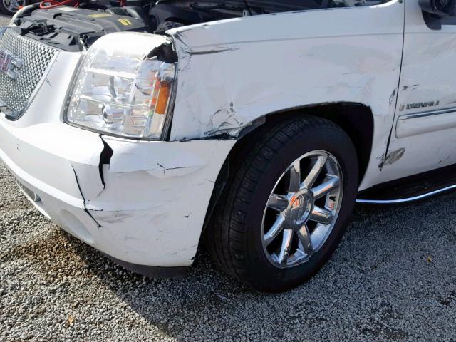 1GKFK63848J103506 - 2008 GMC YUKON DENA WHITE photo 9