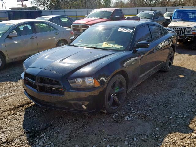 2C3CDXHG7DH575746 - 2013 DODGE CHARGER SX BLACK photo 2