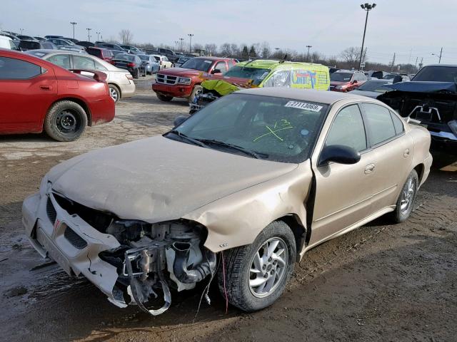 1G2NF52E74C239046 - 2004 PONTIAC GRAND AM S GOLD photo 2