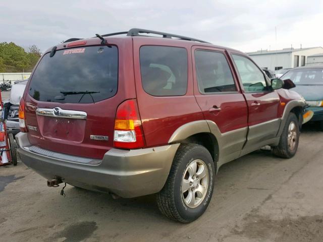 4F2CZ96113KM27980 - 2003 MAZDA TRIBUTE ES RED photo 4