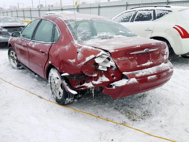 1FAFP55223G234770 - 2003 FORD TAURUS SES MAROON photo 3