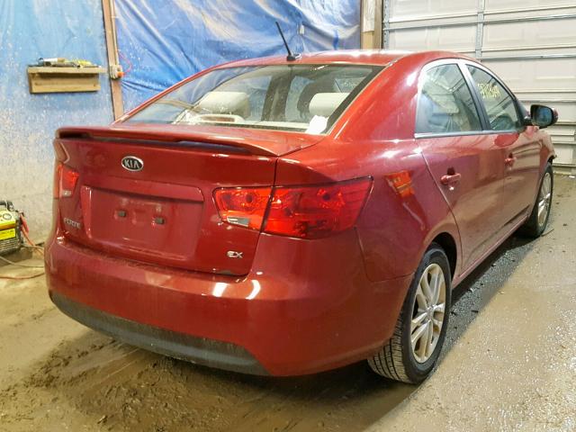 KNAFU4A2XC5497214 - 2012 KIA FORTE EX RED photo 4