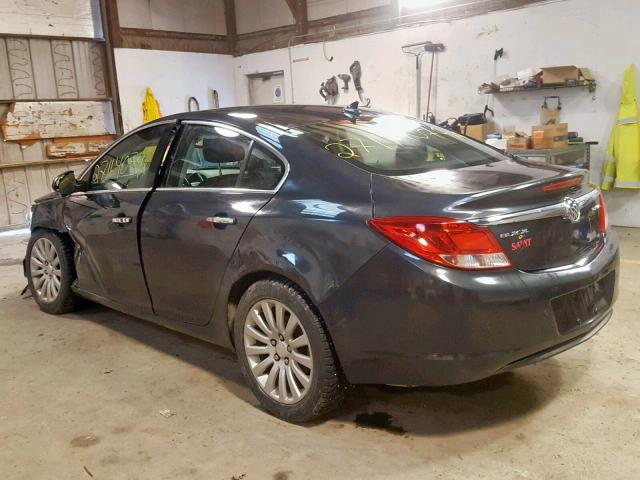 2G4GS5EK0C9161180 - 2012 BUICK REGAL PREM GRAY photo 3