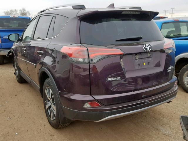 2T3RFREV5JW828976 - 2018 TOYOTA RAV4 ADVEN PURPLE photo 3