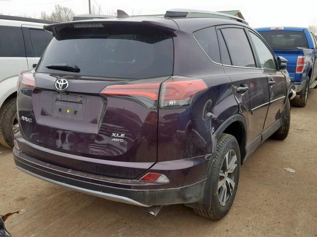 2T3RFREV5JW828976 - 2018 TOYOTA RAV4 ADVEN PURPLE photo 4