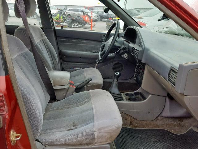 3MAPM15J5PR645845 - 1993 MERCURY TRACER RED photo 5