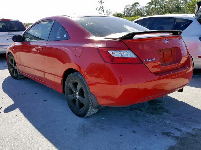 2HGFG11848H555977 - 2008 HONDA CIVIC EX RED photo 3