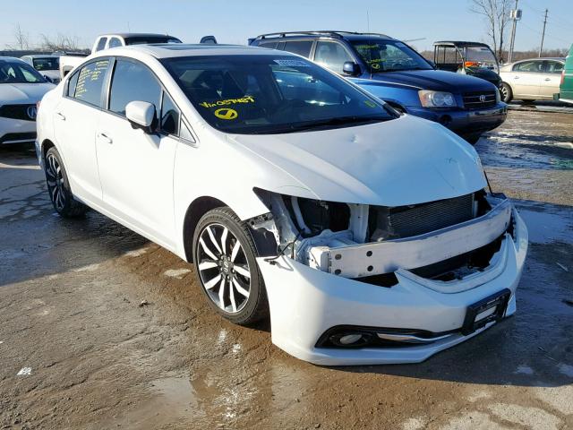 19XFB2F99FE037487 - 2015 HONDA CIVIC EXL WHITE photo 1