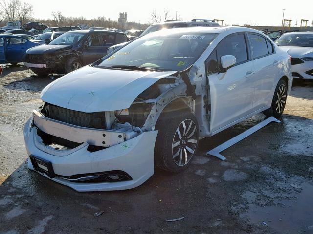 19XFB2F99FE037487 - 2015 HONDA CIVIC EXL WHITE photo 2