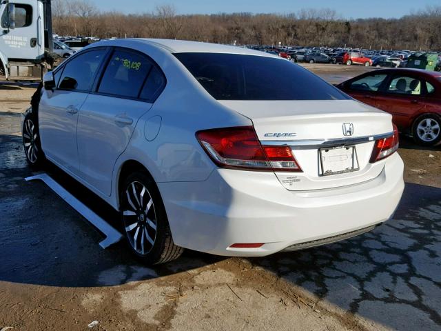 19XFB2F99FE037487 - 2015 HONDA CIVIC EXL WHITE photo 3