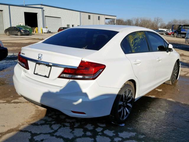 19XFB2F99FE037487 - 2015 HONDA CIVIC EXL WHITE photo 4