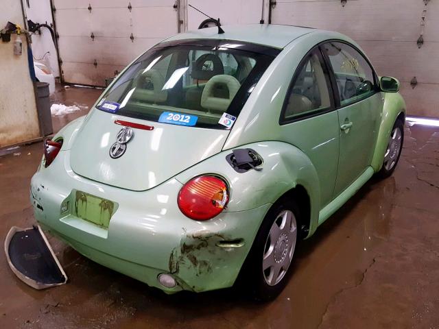 3VWCC21C01M422497 - 2001 VOLKSWAGEN NEW BEETLE მწვანე ფოტო 4