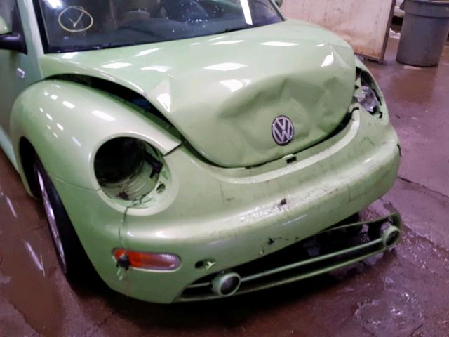 3VWCC21C01M422497 - 2001 VOLKSWAGEN NEW BEETLE მწვანე ფოტო 9