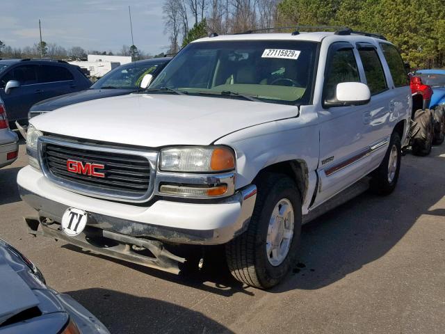 1GKEK13T35R114769 - 2005 GMC YUKON WHITE photo 2