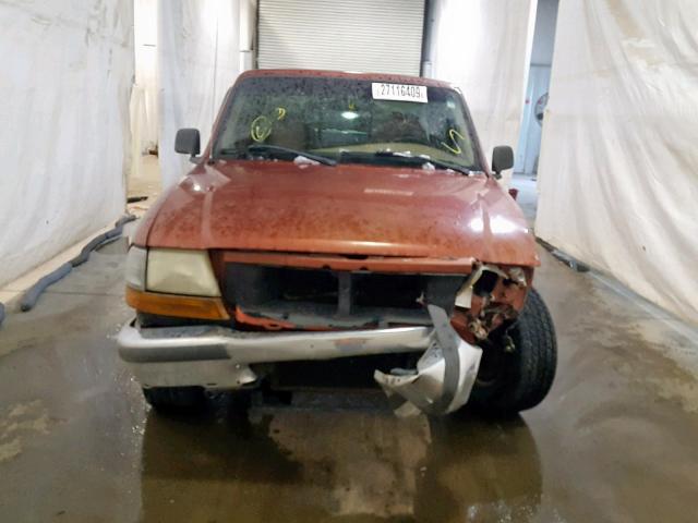 1FTYR10C1WPA89652 - 1998 FORD RANGER ORANGE photo 10