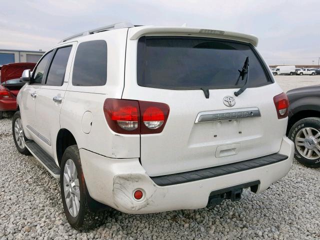 5TDDY5G16JS160971 - 2018 TOYOTA SEQUOIA PL WHITE photo 3