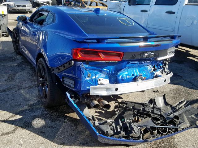 1G1FE1R78H0167745 - 2017 CHEVROLET CAMARO SS BLUE photo 3