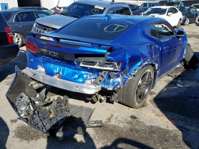 1G1FE1R78H0167745 - 2017 CHEVROLET CAMARO SS BLUE photo 4