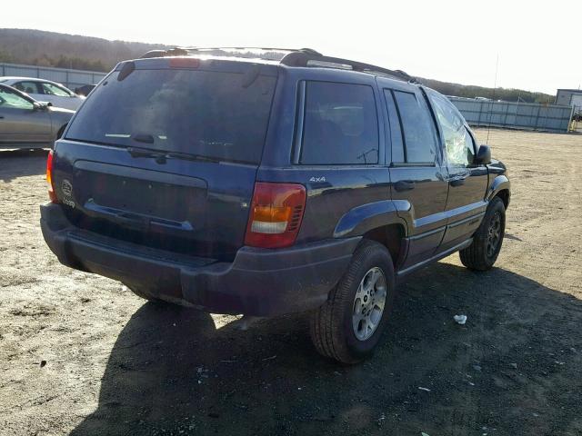 1J4GW48SXYC130768 - 2000 JEEP GRAND CHER BLUE photo 4