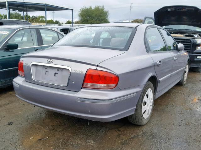 KMHWF25S25A164507 - 2005 HYUNDAI SONATA GL GRAY photo 4