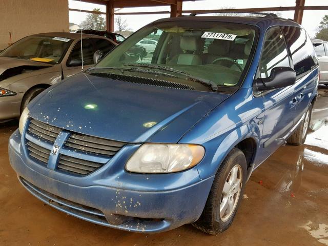 1D4GP45R35B285591 - 2005 DODGE CARAVAN SX BLUE photo 2