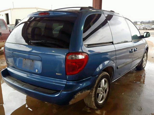 1D4GP45R35B285591 - 2005 DODGE CARAVAN SX BLUE photo 4