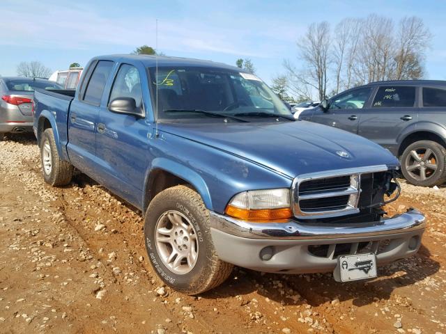 1D7HL48N84S548006 - 2004 DODGE DAKOTA QUA BLUE photo 1