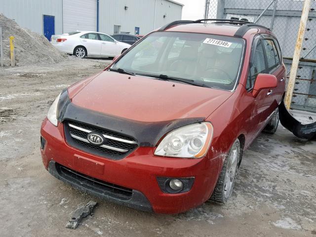 KNAFG526687134533 - 2008 KIA RONDO LX RED photo 2